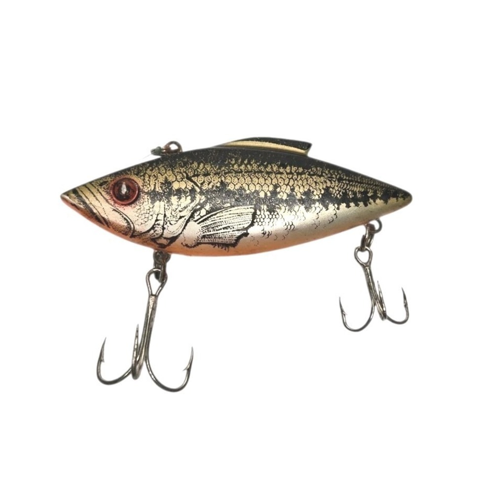 Vintage Bill Lewis Rat-L-Trap Natural Baby Bass 3" Lipless Brass Crankbait Lure